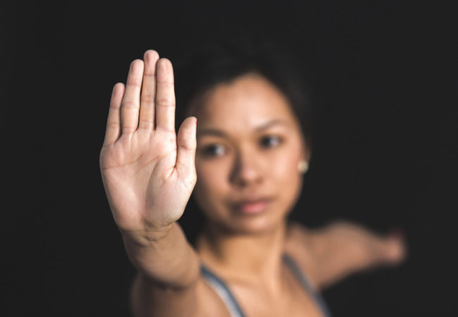 Girl practicing Tai Chi